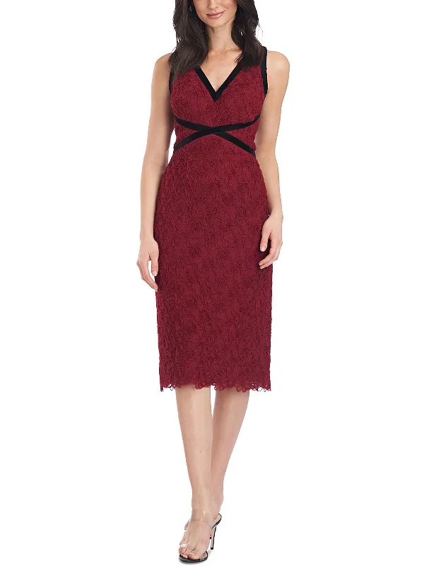 Classic Style Audrey Womens Lace Sleeveless Sheath Dress