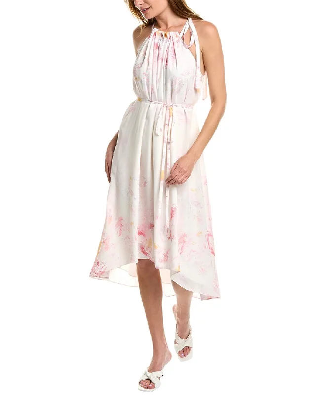 Classic Series BCBGMAXAZRIA Gathered Halter Midi Dress