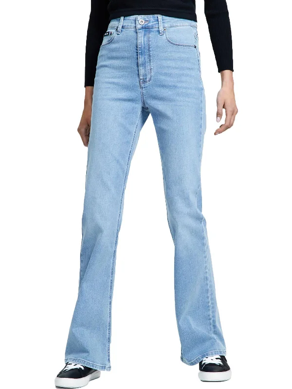 Fresh And Simple Boerum Womens Slimming High Rise Flare Jeans