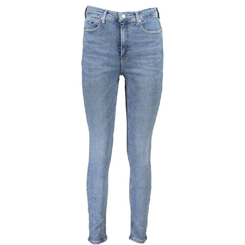 Calvin Klein blue Cotton Jeans & Women's Pant