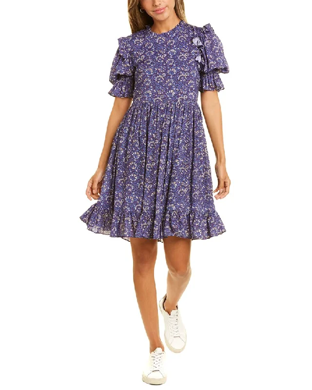 Wearable At Home Or Out Celina Moon Puff Sleeve Mini Dress