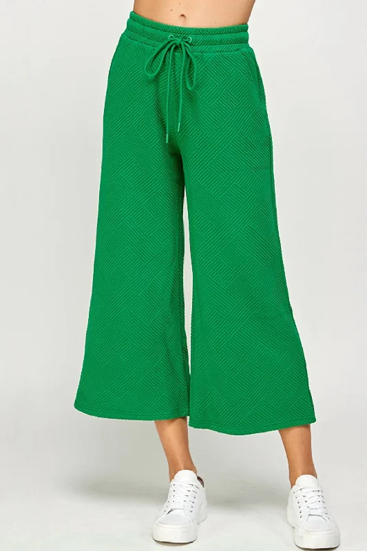 Sports Design Cropped Pants In Kelly Green