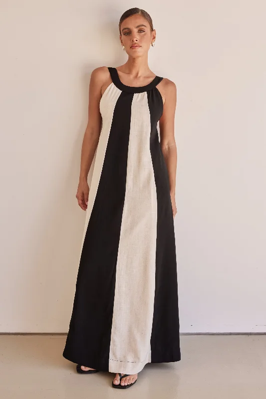 Unique Design Delphine Maxi Dress (Black)