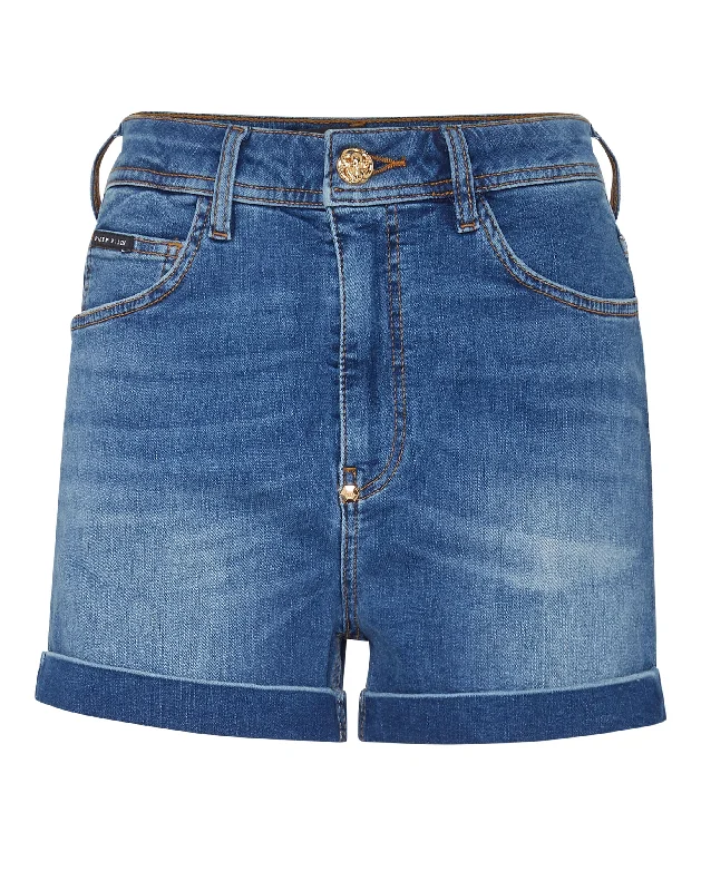 Knowledge And Elegance Denim Hot Pants