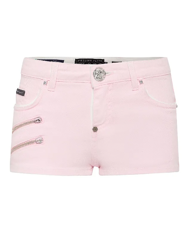 Versatile Items Denim Hot Pants Biker