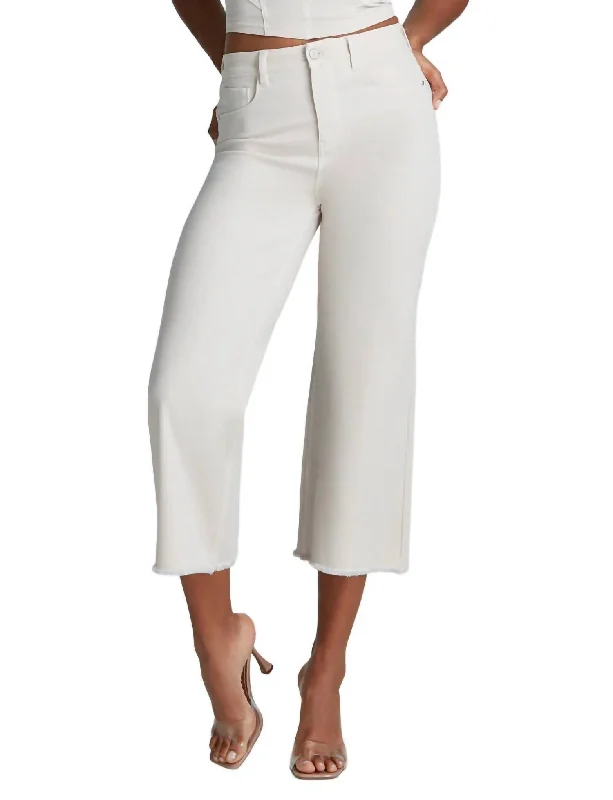 New Products Do It All Denim High-Rise Cropped Wide Leg Jean In Porcelain