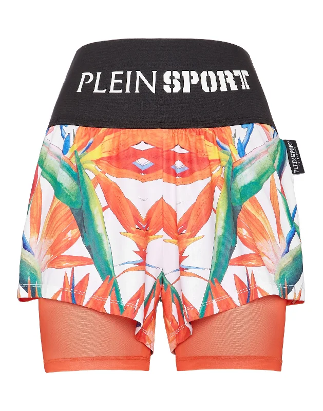 Romantic And Fresh Double-layered jogging shorts