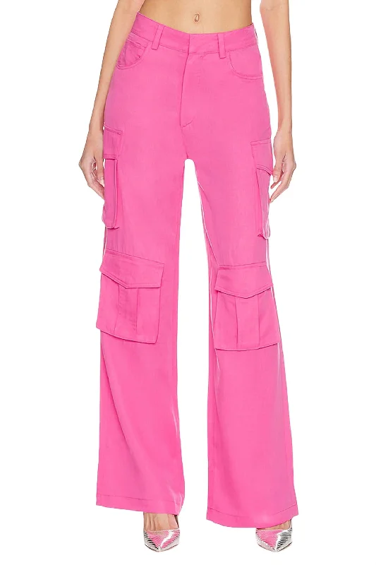 Street Fashion Franklin Rib Cage Cargo Pant In Seven Wonder Pink