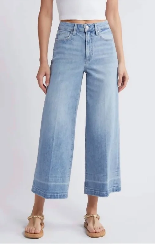 Thin Design Harper Ankle Wide Leg Jeans In Larissa
