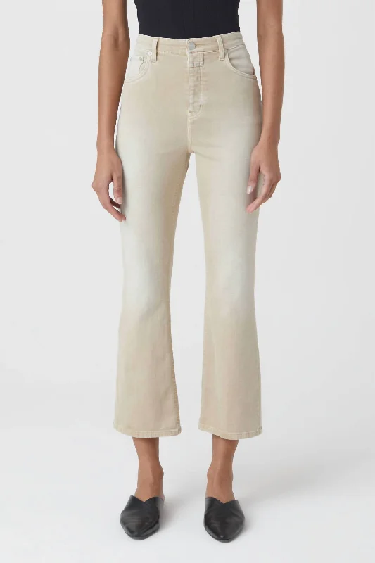 Short Design Hi-Sun Jeans In Reed Beige