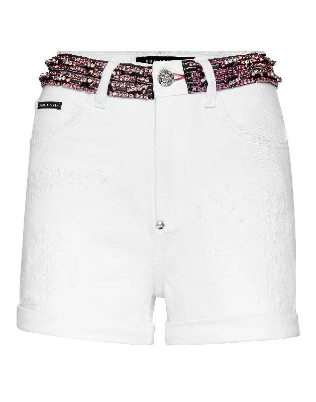 Floral Prints Hot pants Crystal