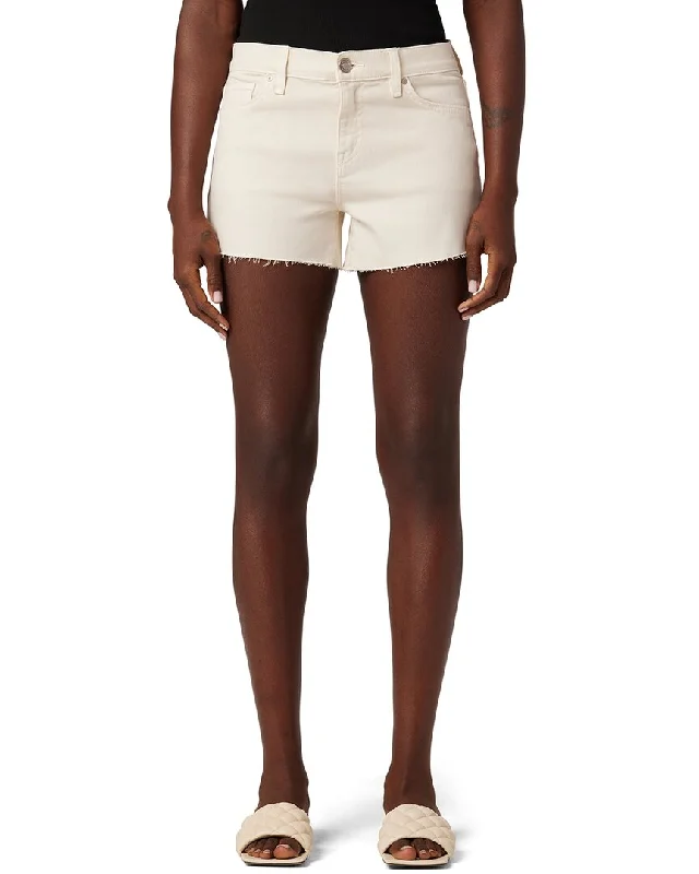 Light And Breathable HUDSON Jeans Gemma Mid-Rise Short Novelty Egret Jean