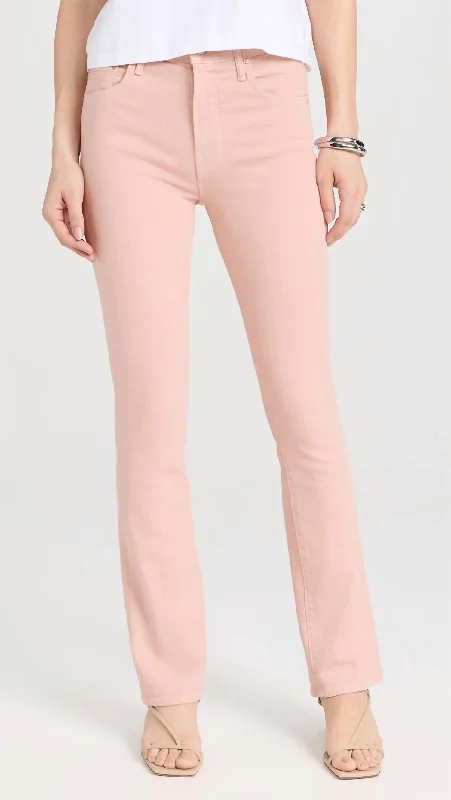 Designer Style Insider Hover High Rise Straight Jeans In Peach Parfait