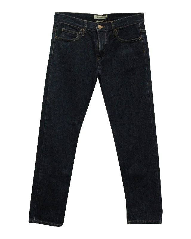 Dynamic Fashion Isabel Marant Straight Leg Pants in Blue Cotton Denim