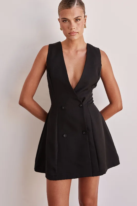 Casual And Versatile Isobel Mini Dress (Black)