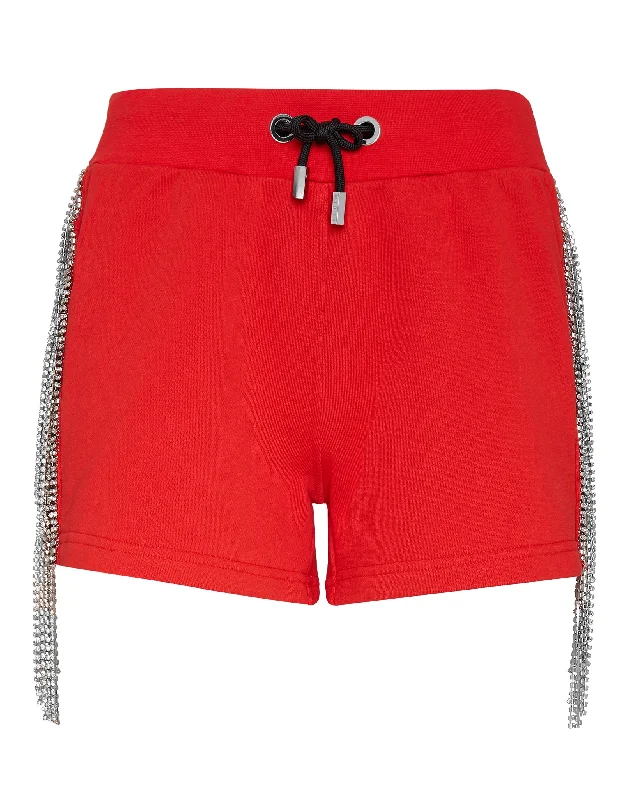Trendy Items Jogging Shorts Crystal Fringe