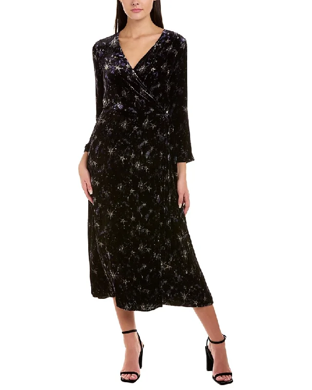 Johnny Was Stardust Silk-Blend Wrap Dress