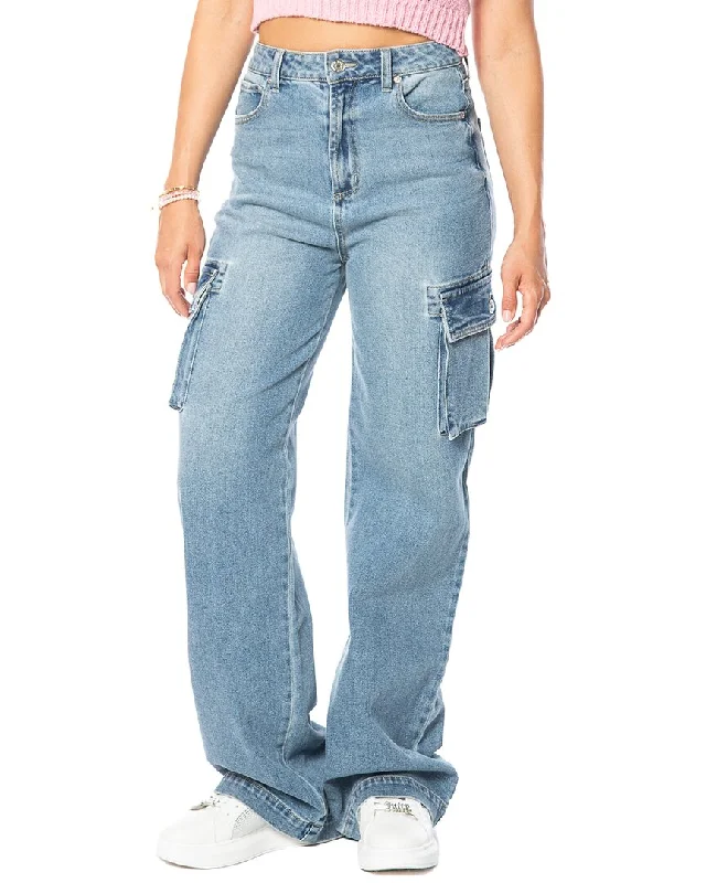 Noble And Elegant Juicy Couture Indigo Medium Wash Wide Leg Jean