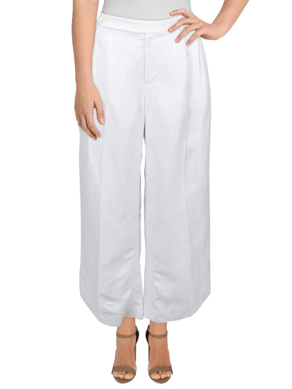 Denim Design Kinsey Womens Linen Blend Solid Dress Pants