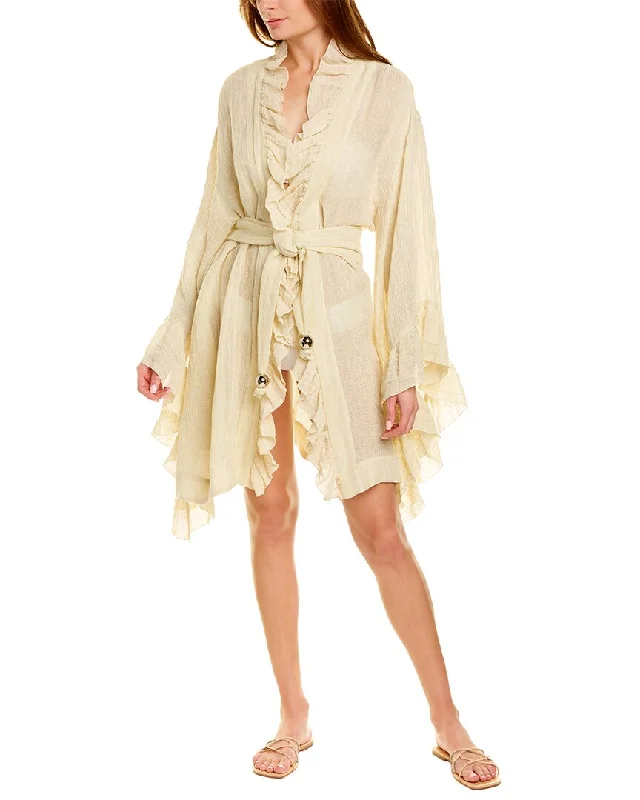 Casual And Casual Lisa Marie Anita Linen-Blend Wrap Dress