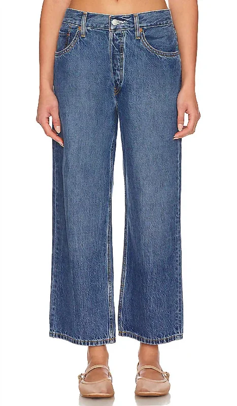 Casual And Casual Loose Crop Jeans In Peyote Flow