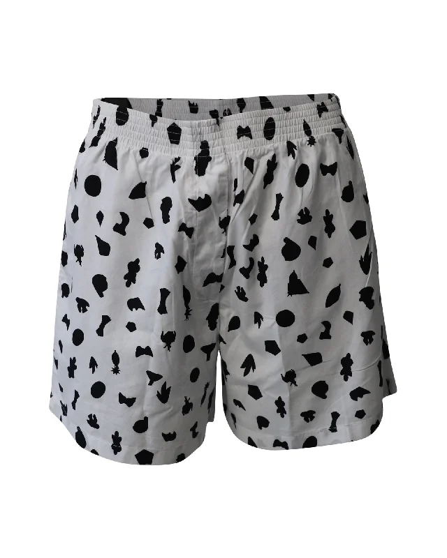 Loose Fit Maison Margiela Printed Shorts in Black and White
