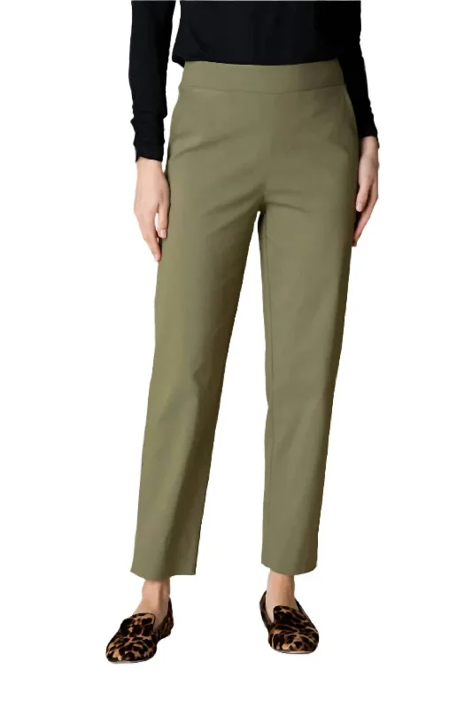Bright Colors Millenium Crop Pant In Olive