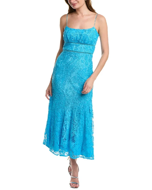 Design And Tailoring ML Monique Lhuillier Lace Midi Dress