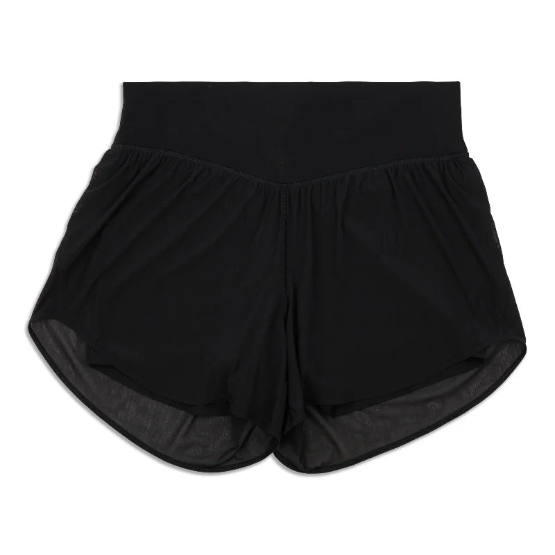 British Fashion Nulu and Mesh High-Rise Yoga Short