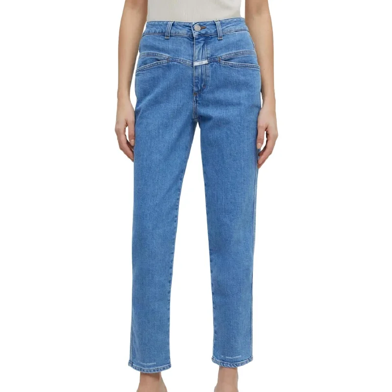 Spiritual Vitality Pedal Pusher Jean In Mid Blue
