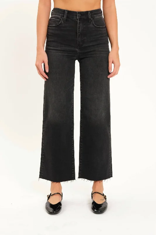 Elegant And Simple Pleaser High Rise Wide Ankle Jean In Twilight