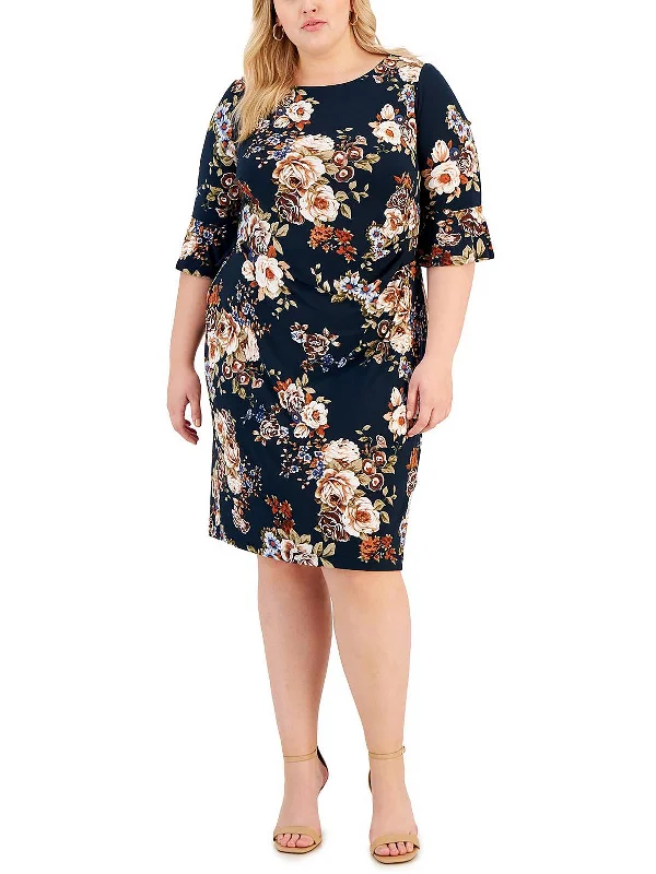 Wearable At Home Or Out Plus Womens Formal Long Sheath Dress