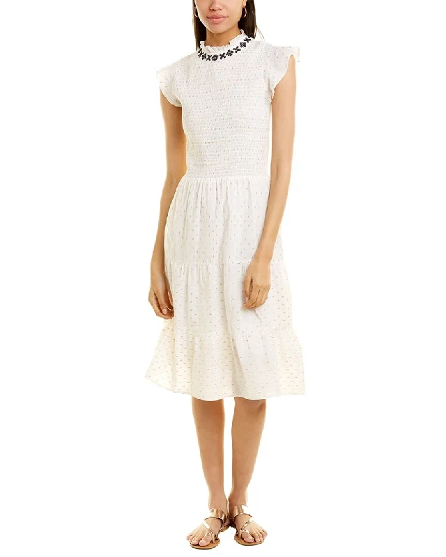 Beautiful Romance Pomegranate Ruffle Neck Dress