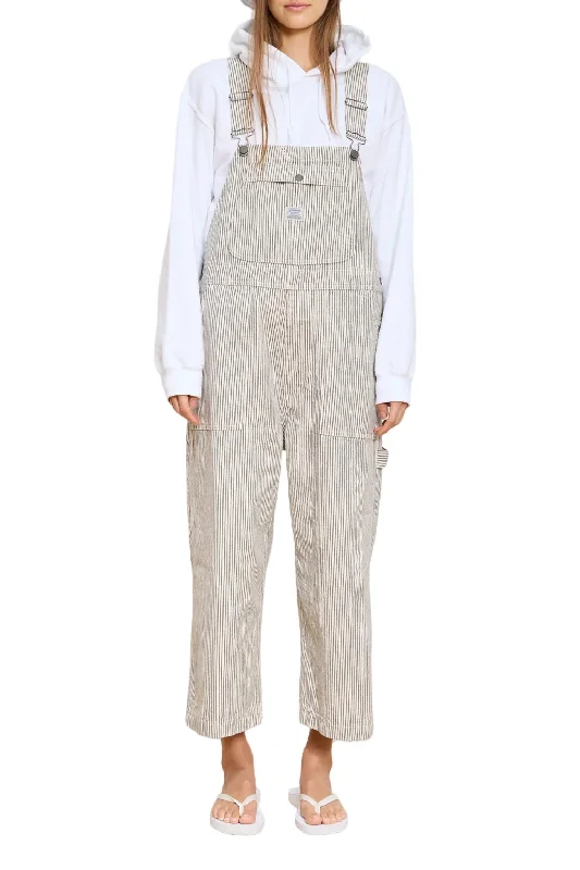 Cool Summer Relaxed Overall In Railroad Grey