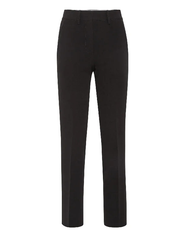 Elegant And Simple Satin Office Trousers