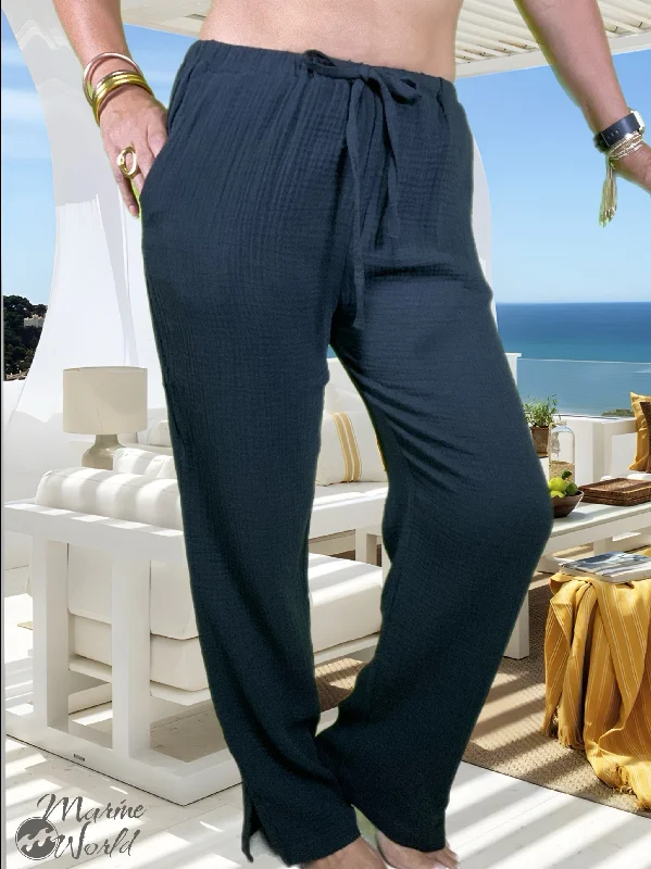 Elegant And Noble Split Coast Women's Jeans Elastic Wistband