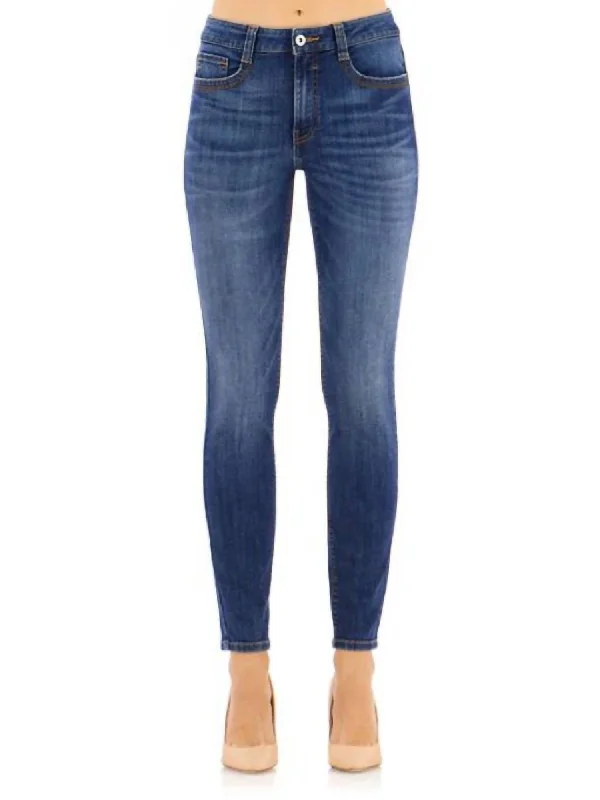 Simple Solid Color Starlet Skinny Jeans In Option