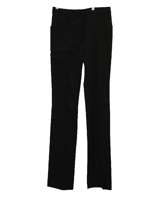 Sports Cool Stella McCartney Straight Leg Pants in Black Wool