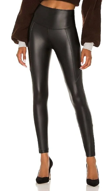 Slightly Flared Design Stone Pants In Black