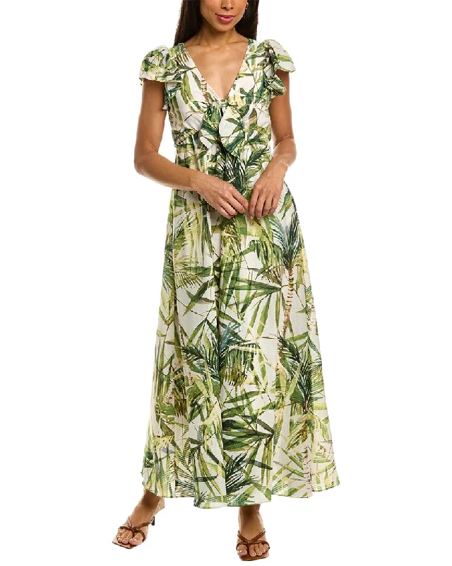 European And American Style Taylor Printed Dress