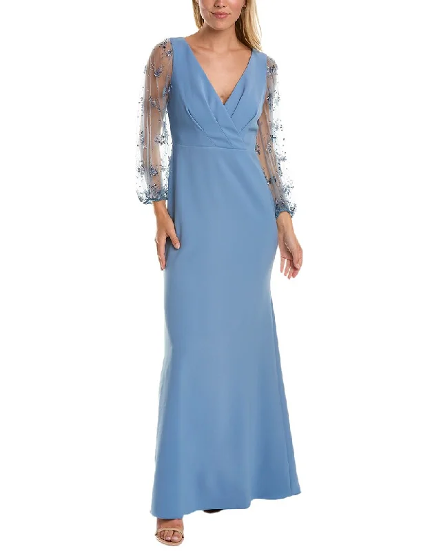 Eye-catching Personality Theia Kiera Breaded Puff Sleeve Gown