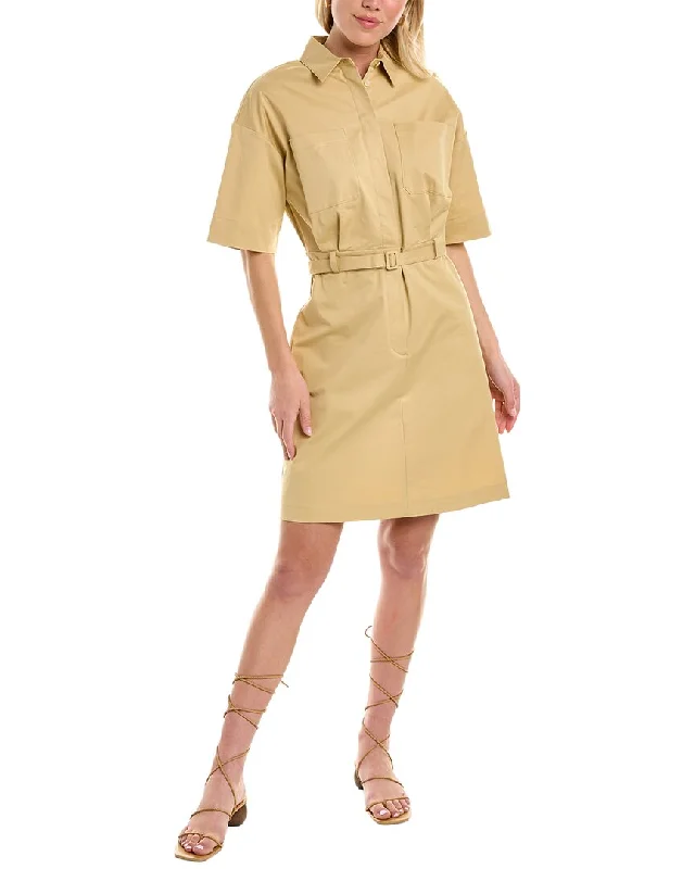 Celebrity Style Theory Casual Chino Shirtdress