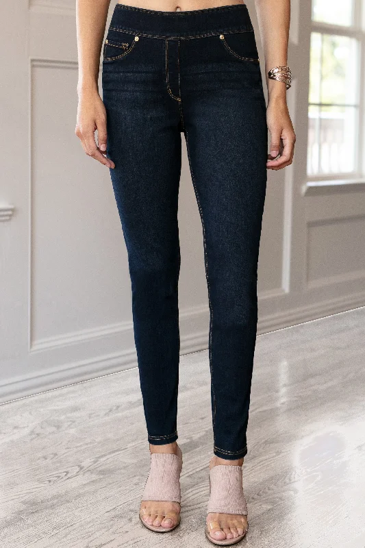 Customized Version "Ultra" Pull-On Ankle Jegging - Dark Indigo