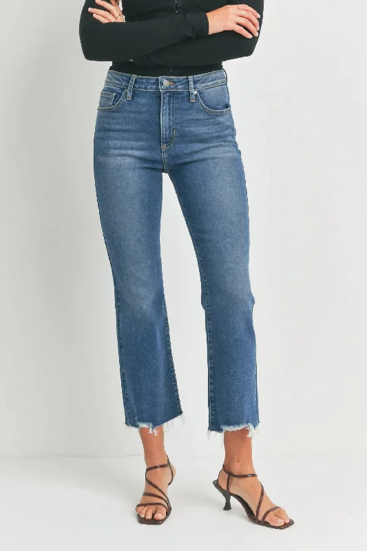 Design Perception Vintage Cropped Flare Jean In Dark Denim