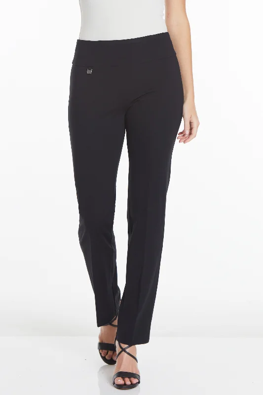 Simple And Comfortable WIDE BAND PULL ON RELAXED LEG PANT - Black