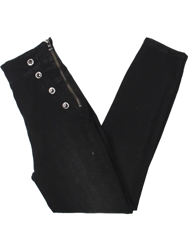 Elegant And Noble Womens Buttoned Zipper Skinny Jeans