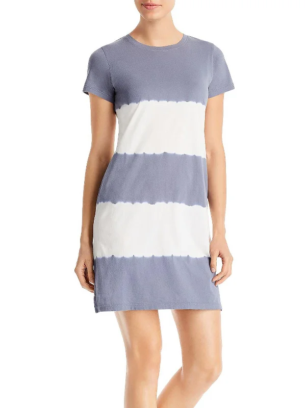 Slightly Flared Design Womens Comfy Mini T-Shirt Dress