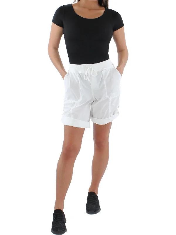 Womens Cotton Above Knee Casual Shorts