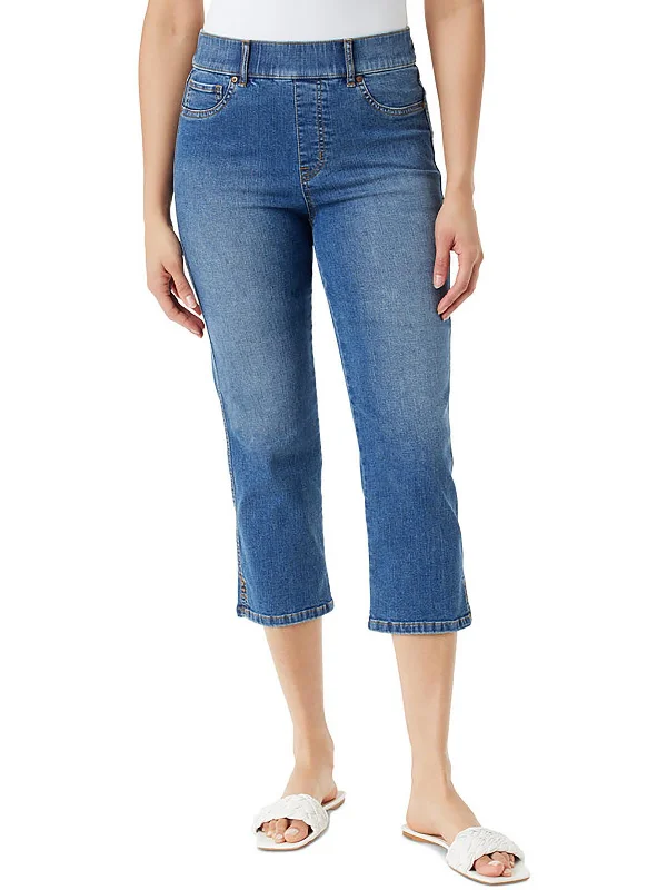 Eye-catching Personality Womens Denim Slimming Capri Jeans