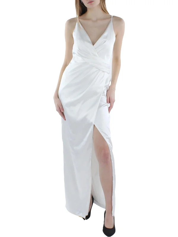 New Products Womens Draped Maxi Evening Dress